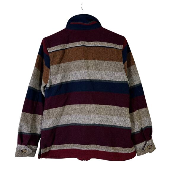 Idyllwind Striped Knit Shacket Womens M Red Gray Coastal Cowgirl Boho Western - Picture 5 of 7